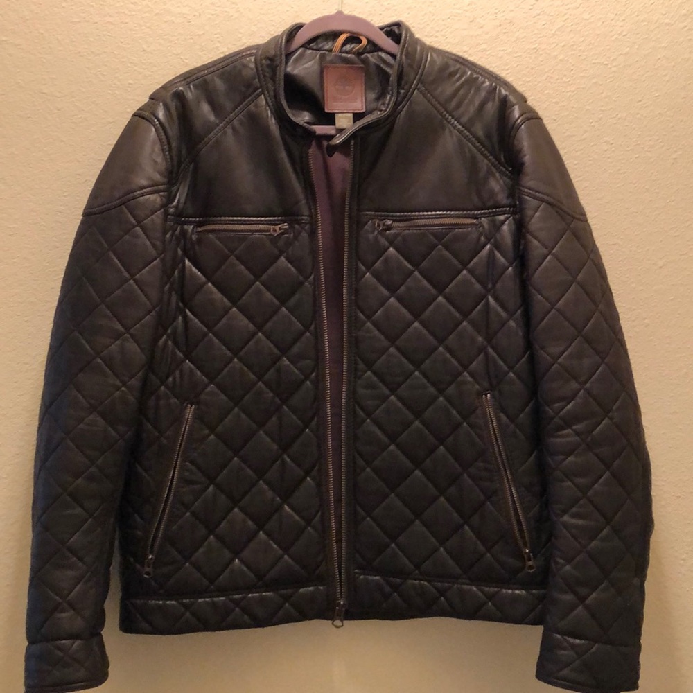 TIMBERLAND QUILTED LEATHER JACKET
